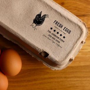 Tampons Encreurs Hen Family Farm OE frais Adresse Timbre en caoutch