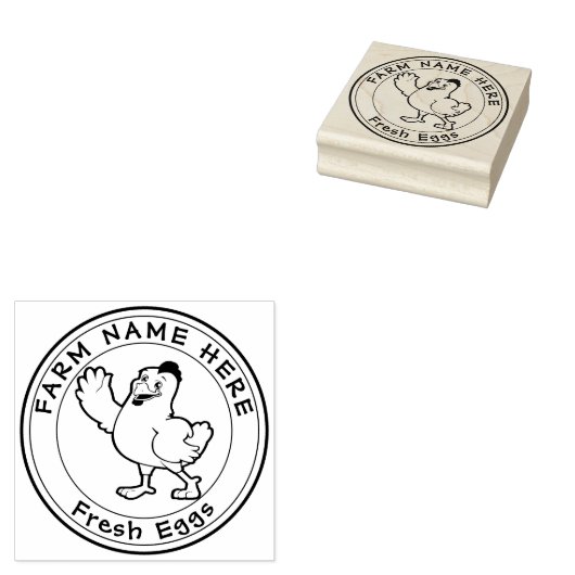 Tampons Encreurs Hen Lays Personalisé Oeufs Fresque Family Farm (Tamponné)