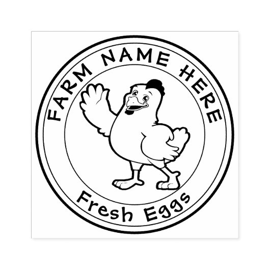 Tampons Encreurs Hen Lays Personalisé Oeufs Fresque Family Farm (Impression)