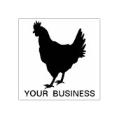 Tampons Encreurs Hen Sillouette, poulet de ferme avec texte (Impression)
