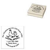 Tampons Encreurs Hen with Yellow Chicks Line Art Accueil Coordonnée (Tamponné)