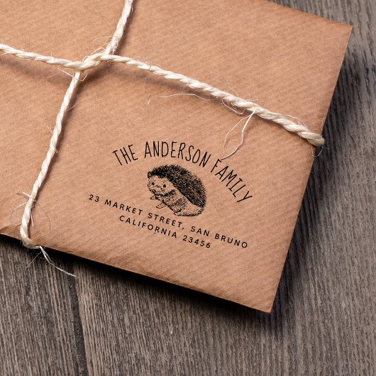 Tampons Encreurs Hérisson à main | Nom et adresse de retour personn