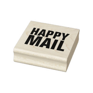 TAMPONS ENCREURS HEUREUX TIMBRE DE CAOUTCHOUC DE COURRIER