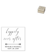 Tampons Encreurs Heureux toujours après | Typographie de mariage pe (Tamponné)