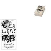 Tampons Encreurs Hibiscus coloré Ex Libris Plaque (Tamponné)