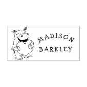 Tampons Encreurs Hippo Kid's mignon Valentine's Day Nom (Impression)