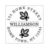 Tampons Encreurs Holiday Holly Circular Adresse de retour (Impression)