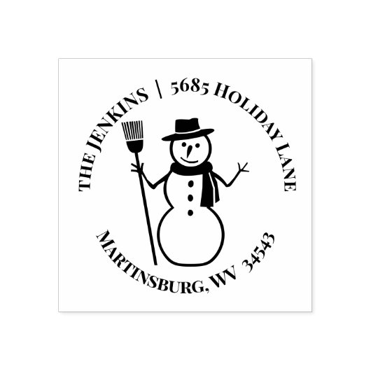Tampons Encreurs Holiday Snowman Winter Return Adresse (Impression)