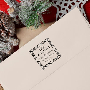 Tampons Encreurs Holiday Tartan Plaid Family Adresse de retour