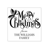 Tampons Encreurs Holly Berry Branches Moderne Joyeux Noël (Impression)