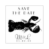 Tampons Encreurs Homard moderne Océan Enregistrer la date Design Ti (Impression)