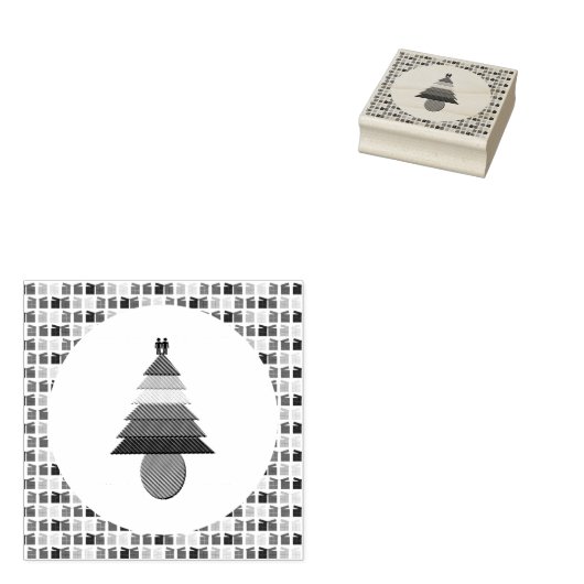 Tampons Encreurs Hommes gais Arbre de Noël arc-en-ciel et présente (Tamponné)