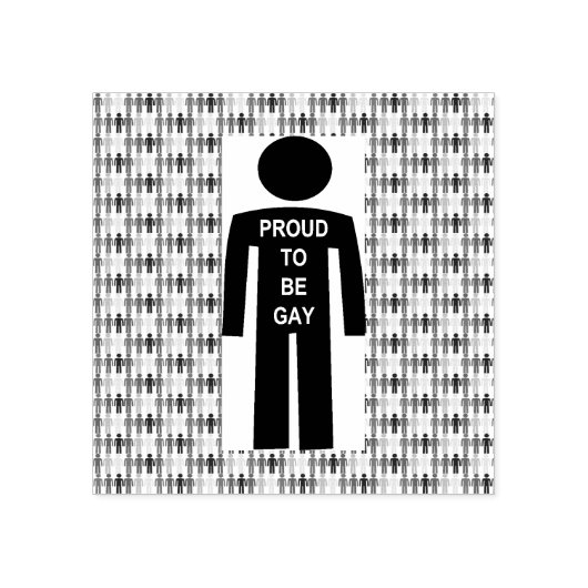 Tampons Encreurs Hommes gays LGBTQ Silhouette et arc-en-ciel (Impression)