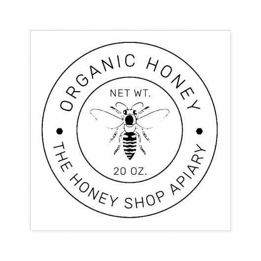 Tampons Encreurs Honey Jar | Honeybee Honeypeb Bee Apiary (Impression)
