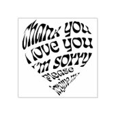 Tampons Encreurs Ho'oponopono Texte en forme de coeur (Impression)