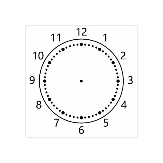 Tampons Encreurs Horloge d'apprentissage en caoutchouc (Impression)