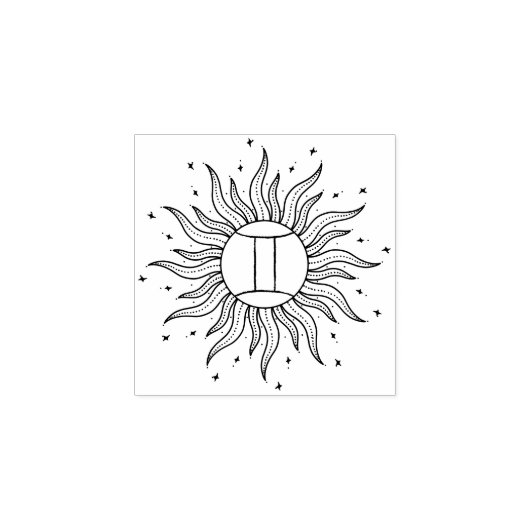 Tampons Encreurs Horoscope Soleil Gémeaux (Impression)
