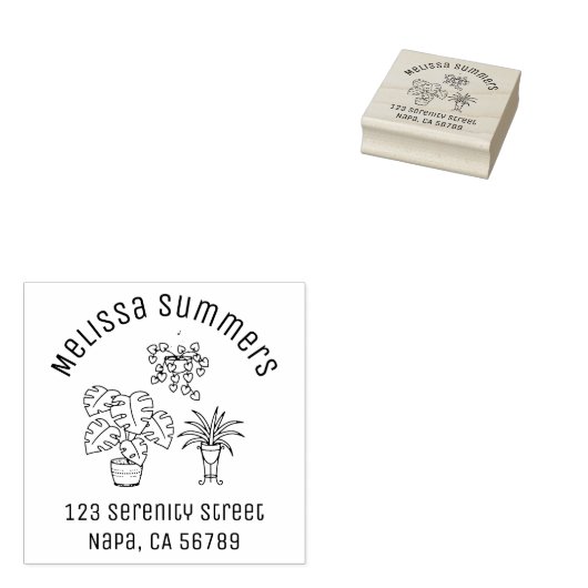 Tampons Encreurs Houseplants Hobby Arch Adresse (Tamponné)