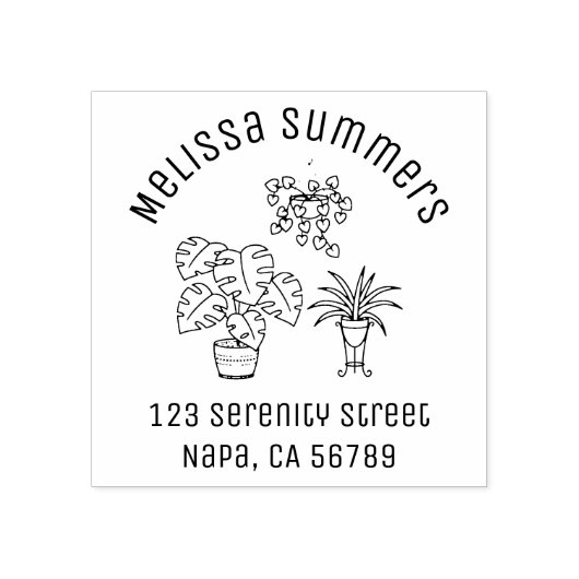 Tampons Encreurs Houseplants Hobby Arch Adresse (Impression)