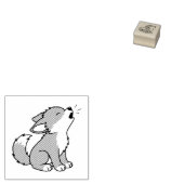Tampons Encreurs Howling Gray Wolf Pup 1x1 (Tamponné)