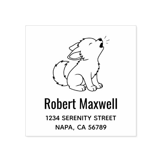 Tampons Encreurs Howling Wolf Pup Address (Impression)