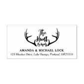 Tampons Encreurs "Hunt is Over" Antler Mariage Adresse de retour (Impression)