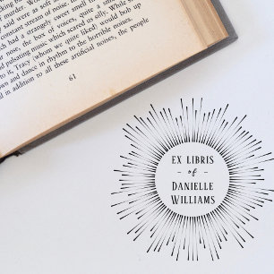Tampons Encreurs Hypnotiser Sun Rays Ex Libris Custom Name Library