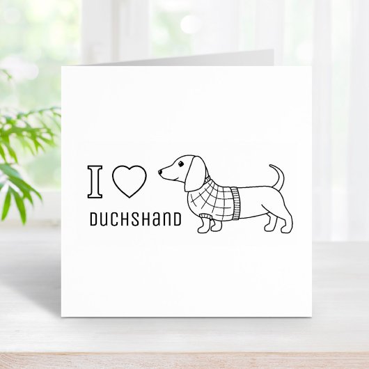 Tampons Encreurs I Lot Coeur Dachshund Wiener Chien Plaid Sweater