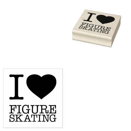 TAMPONS ENCREURS I LOVE FIGURE SKATING (Tamponné)