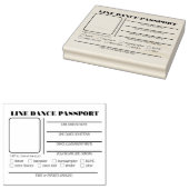 Tampons Encreurs ID PASSEPORT DE DANSE DE 4" x 5" Étiquette en caou (Tamponné)