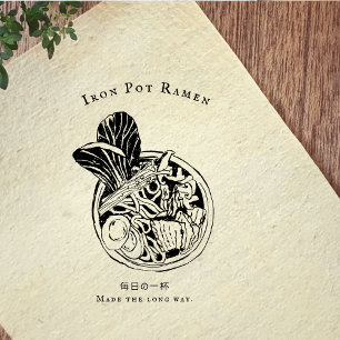 Tampons Encreurs Illustration de bol de ramen vintage pour la marqu