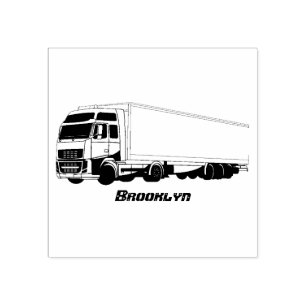 Tampons Encreurs Illustration de camion roumain