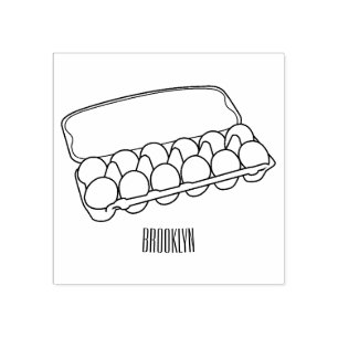 Tampons Encreurs Illustration de carton d'oeufs
