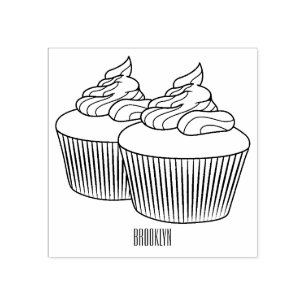 Tampons Encreurs Illustration de Cupcake
