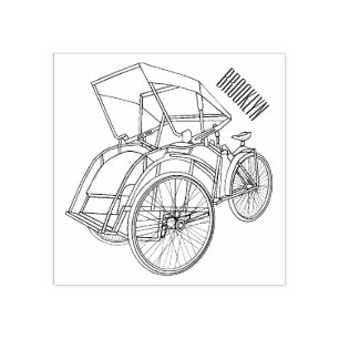 Tampons Encreurs Illustration de cyclo-pousse