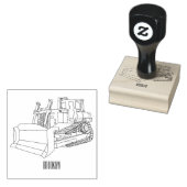 Tampons Encreurs Illustration de dessin animé Bulldozer (Tamponné)