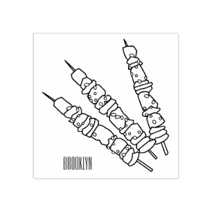 Tampons Encreurs Illustration de dessin animé Kebab ou kabob