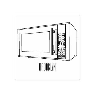 Tampons Encreurs Illustration de dessin sur micro-ondes