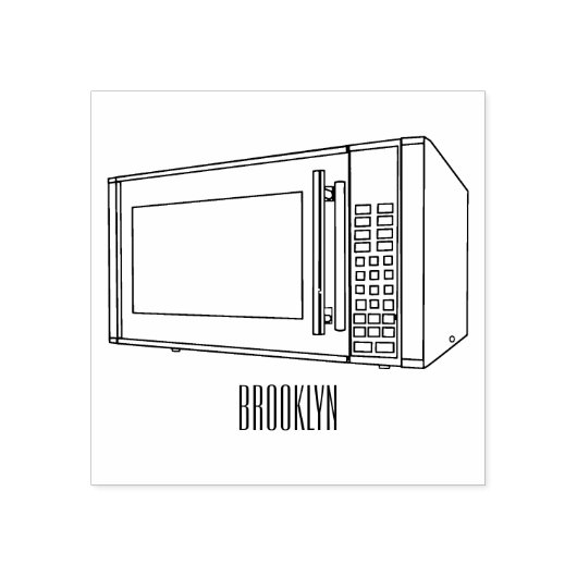 Tampons Encreurs Illustration de dessin sur micro-ondes (Impression)