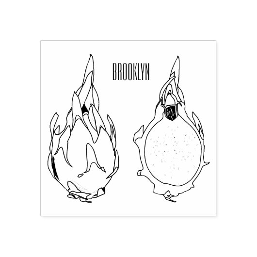 Tampons Encreurs Illustration de dragon fruit (Impression)