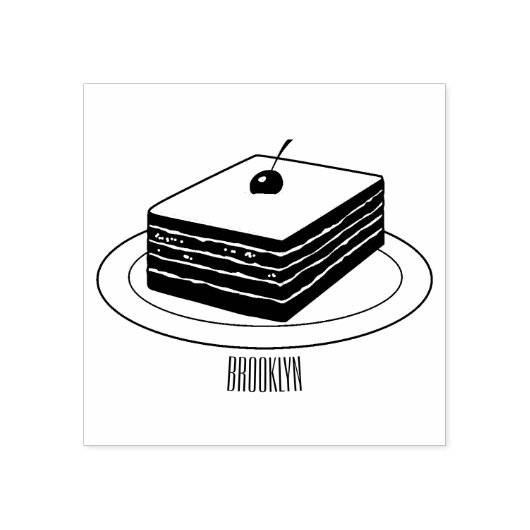 Tampons Encreurs Illustration de gâteau arc-en-ciel (Impression)