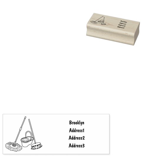 Tampons Encreurs Illustration de la bande dessinée Broom & mop (Tamponné)
