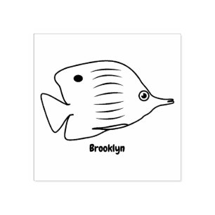 Tampons Encreurs Illustration de la caricature du poisson papillon 