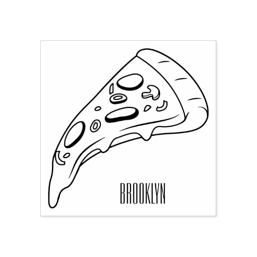 Tampons Encreurs Illustration de la pizza (Impression)