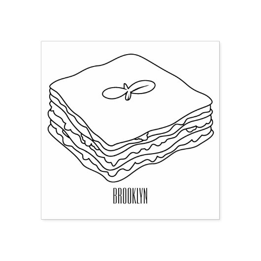 Tampons Encreurs Illustration de Lasagna (Impression)
