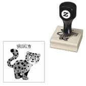 Tampons Encreurs Illustration de mignon léopard des neiges (Tamponné)