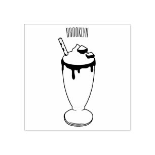Tampons Encreurs Illustration de milk-shake au chocolat