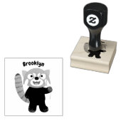 Tampons Encreurs Illustration de panda rouge mignon (Tamponné)