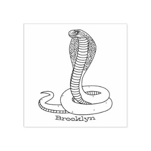 Tampons Encreurs Illustration de serpent à cobra Brown