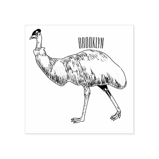 Tampons Encreurs Illustration d'Emu bird (Impression)